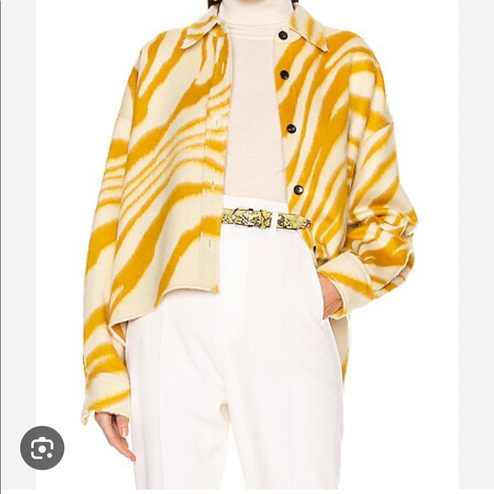 Isabel Marant Hanao Shirt Yellow / Zebra size 34